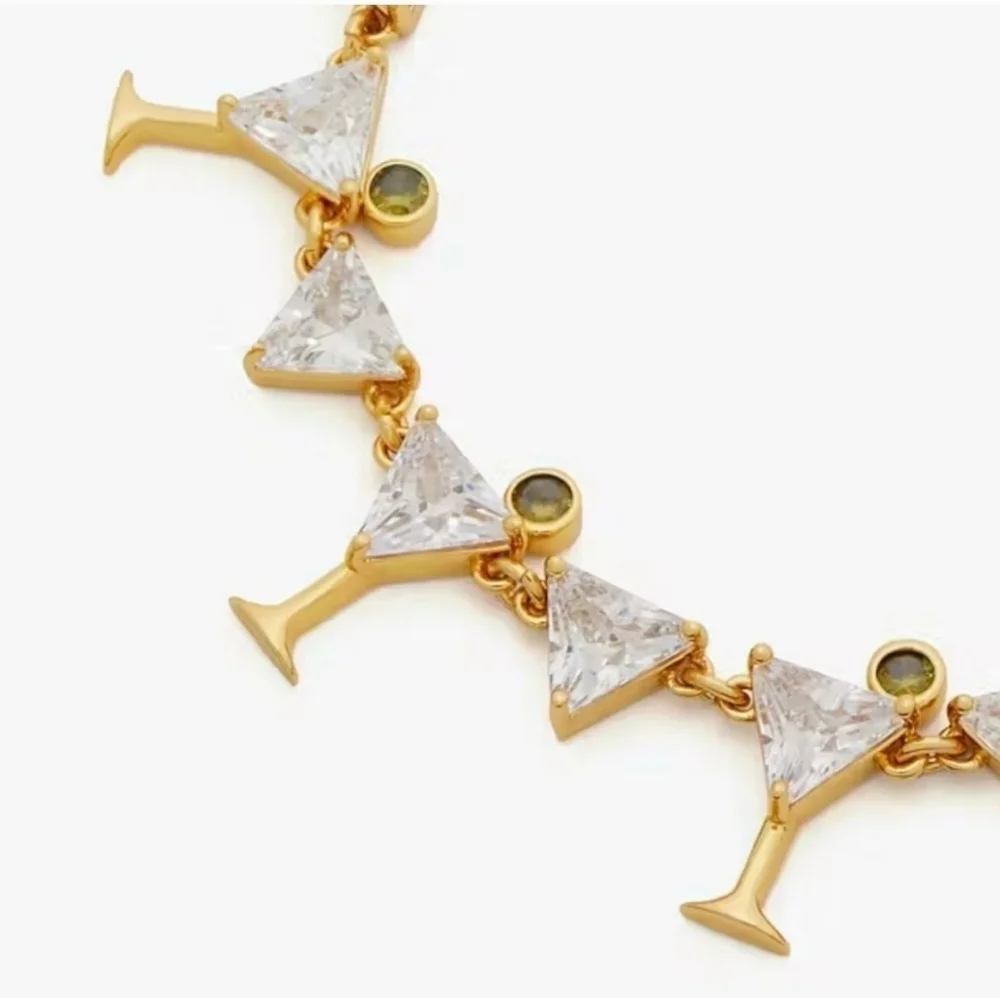 🫒🔹️KATE SPADE🔹️ Shaken Or Stirred Martini  Tennis Bracelet NWT ✨️🫒 - Picture 2 of 7